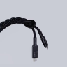 Aukey Nylon Braided 100W LCD Кабель 1м, черный | Прочный кабель для быстрой зарядки USB-C | Нейлоновая оплетка, поддержка 100Вт, индикация заряда