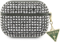 Guess Чехол для Airpods Pro 3 Diamond Rhinestone with Triangle charm Khaki