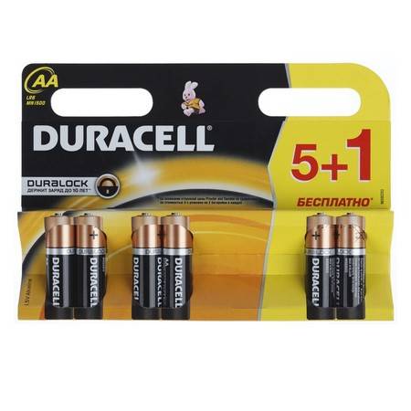 Батарейка Duracell Basic LR6-6BL AA (6шт) Global