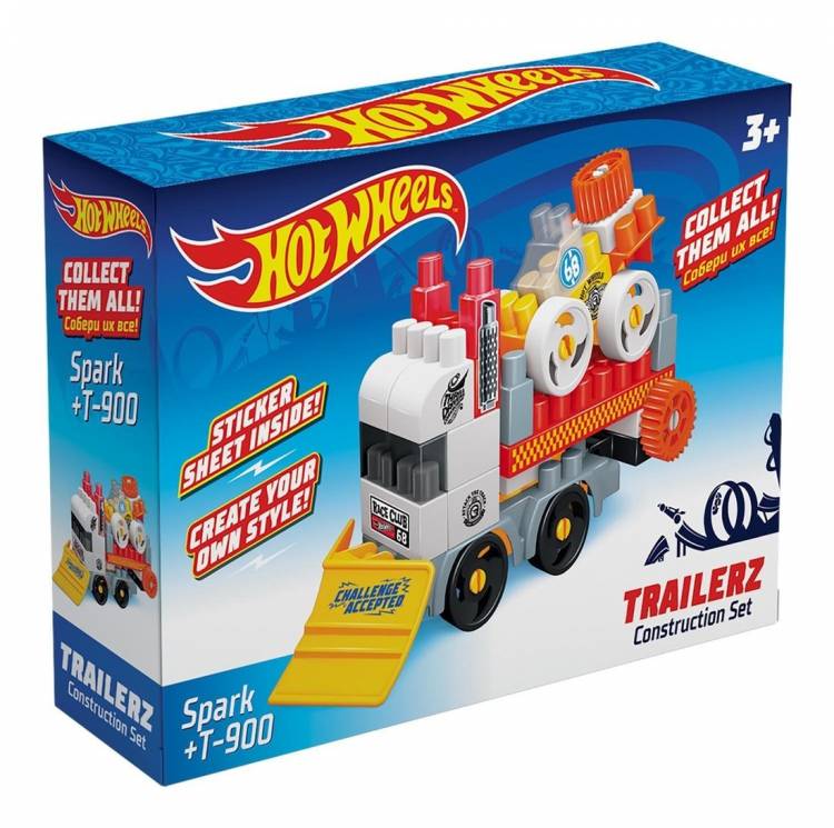 Конструктор Hot Wheels серия trailerz Spark + T-900, 37 элементов 4605705007253