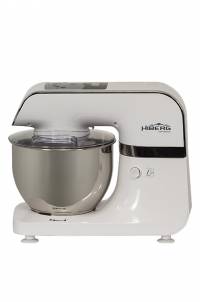 Миксер планетарный Hiberg MP 1040 DW / 1000 Вт, планетарный, скоростей - 6, корпус - пластик, насадок - 3 шт