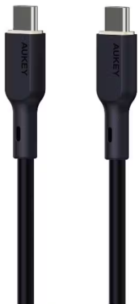 Aukey Silicone 140W 1м | Прочный кабель для сверхбыстрой зарядки USB-C | Силиконовое покрытие, поддержка 140Вт