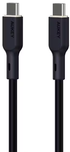 Aukey Silicone 140W 1м | Прочный кабель для сверхбыстрой зарядки USB-C | Силиконовое покрытие, поддержка 140Вт