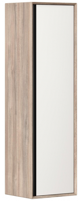 Woodville Шкаф навесной "Электра" дымчатый / белый | Ширина - 40; Глубина - 35; Высота - 140 см