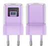 Acefast A53 cетевой адаптер, sparkling series PD30W GaN USB-C, цвет: alfalfa purple