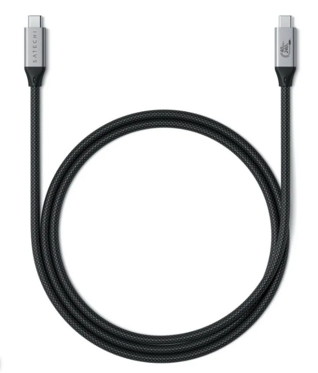 Satechi Кабель USB4 Pro Cable | Длина: 1,2м | Тканевая оплетка | Цвет: серый космос