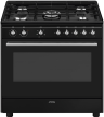 Smeg Варочный центр CX91GMBL | ВхШхГ: 90х90х60 см | Очистка духовки: Гидролизная | Комбинированный 