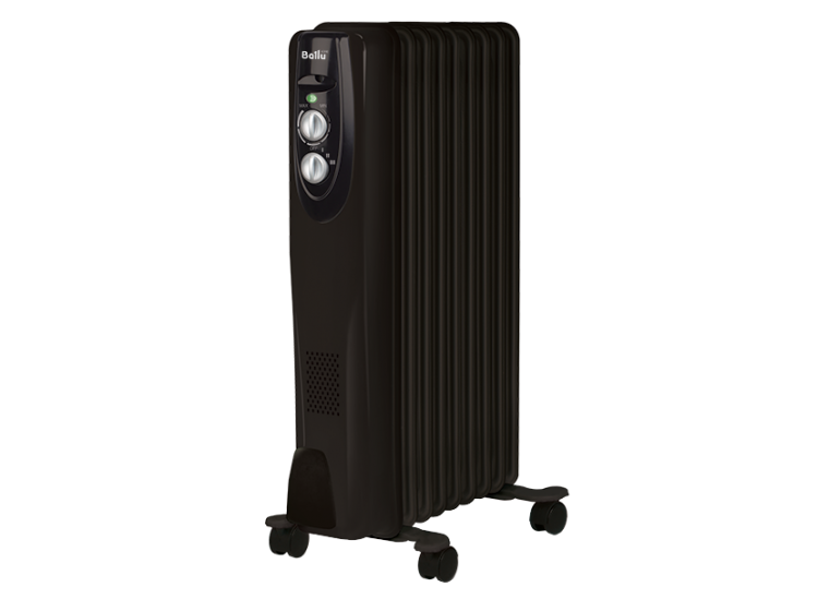 Масляный радиатор Ballu BOH/CL-09BRN 2000 (Classic black, 9 секций)	Эффективен для помещений площадью до	25 м.кв.