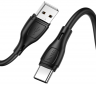 Кабель USB HOCO X61 Ultimate USB - Type-C, 3A, 1 м, силикон, черный