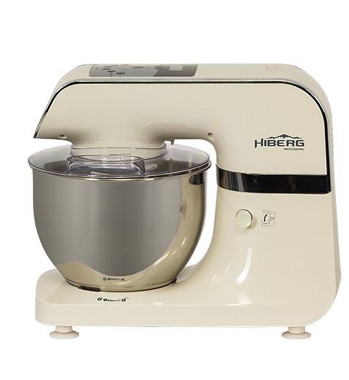 Миксер планетарный Hiberg MP 1040 DY / 1000 Вт, планетарный, скоростей - 6, корпус - пластик, насадок - 3 шт