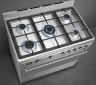 Smeg Варочный центр SUK91MFX9 | ВхШхГ: 90х90х60 см | Очистка духовки: Гидролизная | Комбинированный 