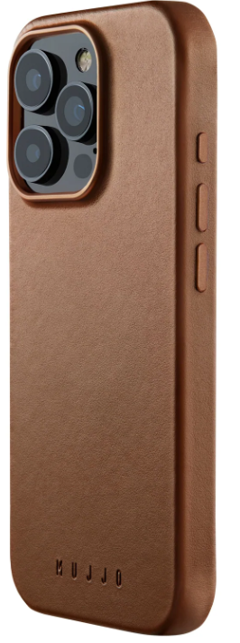 Mujjo Кожаный чехол для iPhone 16 Pro Max, Tan