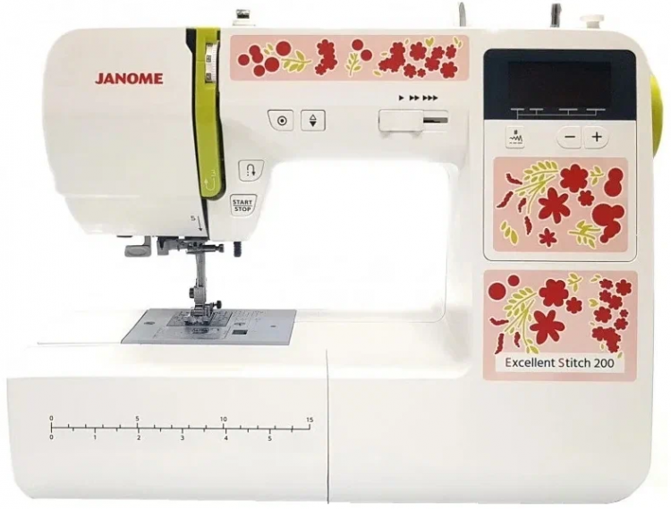 Швейная машина Janome Excellent Stitch 200 / Количество операций- 105 , петля-автомат , горизонтальный челнок / Global