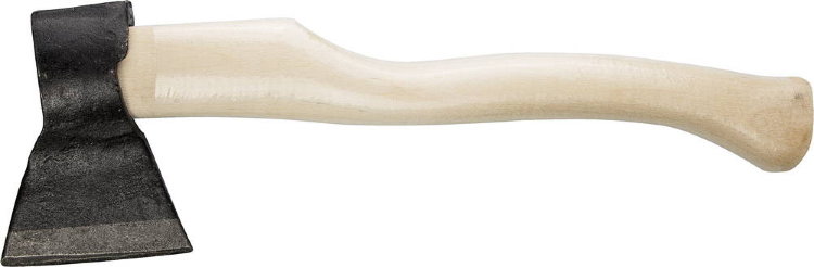 Топор кованый 0.6кг 2072-06 ИЖ с округлым лезвием и деревянной рукояткой