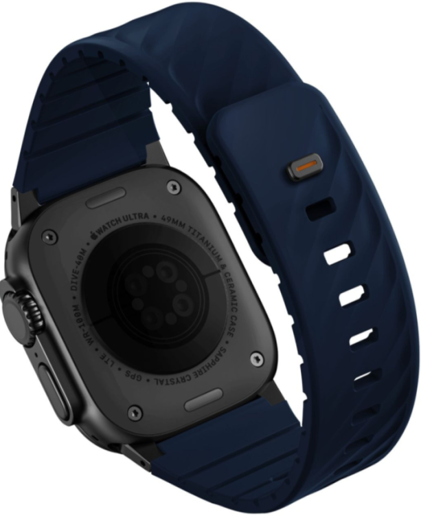 Uniq Ремешок для Apple Watch 49-40 mm FLUO Silicone Rubber Marine Blue