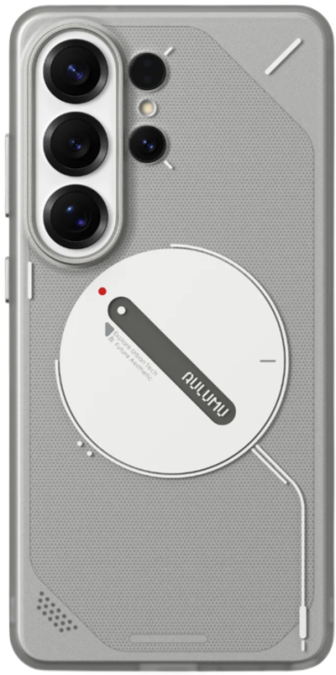 Aulumu Чехол TPU для Samsung S26 Ultra | Алюминиевая рамка для камеры | Серый полупрозрачный S26