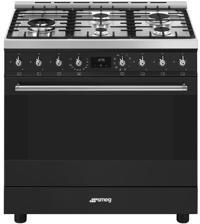 Smeg Варочный центр C95GMCMB2 | ВхШхГ: 90х90х60 см | Очистка духовки: Каталитическая | Комбинированный 
