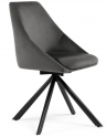 Woodville стулья на металлокаркасе "Окленд" ,  крутящийся серый / черный , страна производства - Россия / 551064
