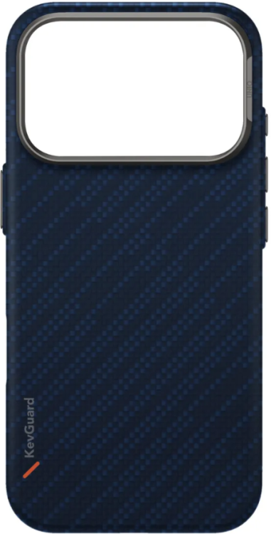 Uniq Чехол для iPhone 17 Pro | Кевлар | Поддержка MagSafe | Противоударный | KEVA EDGE Full Kevlar, Trance Blue