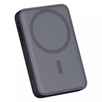 Aukey Внешний аккумулятор  Magnetic 10000 мАч с беспроводной зарядкой Qi | Магнитное крепление для MagSafe | Черный | Power Bank для iPhone и смартфонов