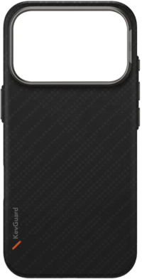 Uniq Чехол для iPhone 17 Pro | Кевлар | Поддержка MagSafe | Противоударный | KEVA EDGE Full Kevlar, Carbon Black