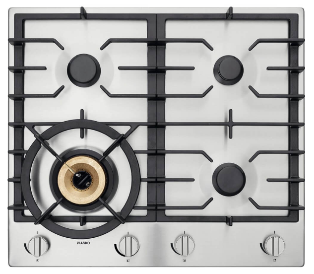 Asko HG1666SB Варочная поверхность | ВхШхГ: 48х600х526 мм | Материал решеток: Чугун | Газконтроль: Да | Покрытие: Нержавеющая сталь