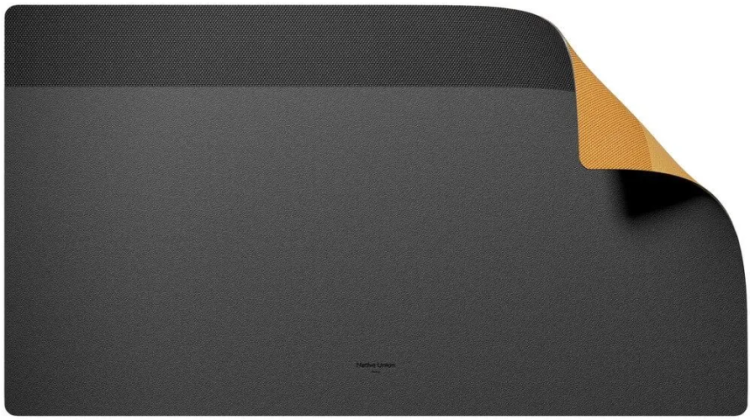 Native Union Desk Mat | Двусторонний настольный коврик | Большой размер 650x360 мм | Прочный эко-материал | Нескользящая основа | Цвет Черный | Организация рабочего пространства