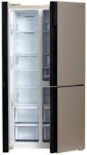  Hyundai трехкамерный холодильник Side by Side CS6073FV | объем: 637 л | No Frost | тип компрессора: инверторный | размеры ДхВхШ: 91.1x183x72.6см | цвет: шампань стекло
