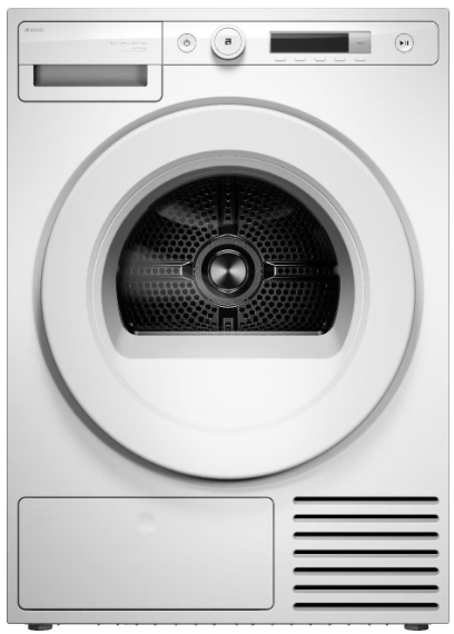 Сушильная машина ASKO T108HW | Тепловой насос | Загрузка 8 кг | 10 программ | LCD-дисплей | Система SensiDry™ | Барабан из нержавеющей стали