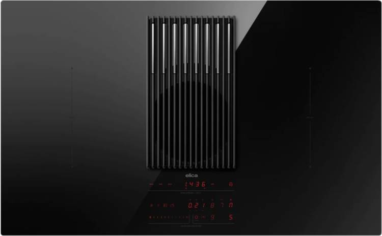 Elica NIKOLATESLA LIBRA EVO | Умная индукционная панель | 4 конфорки с Bridge‑зонами | Встроенная вытяжка (4 скорости, 1200 м³/ч) | Встроенные весы | Размеры ниши для встраивания: Ш 80,7 см × Г 49,2 см