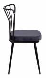 Tetchair стул "YANIS" (mod. 182)  металл/вельвет, 42.5 х 50.5 х 82.5 см, black (чёрный) BF-16 , страна производства - Турция / 19474