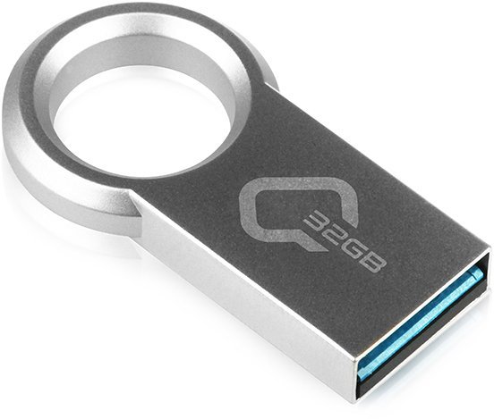 Накопитель QUMO 32GB Ring USB 3.0 цвет корпуса металлик  (QM32GUD3-Ring)