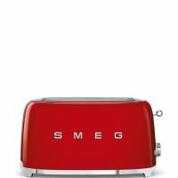 Тостер SMEG  TSF02RDEU красный в стиле 50-х г.г./ 4 ломтика, корпус из нержавеющей стали, 6 уровней поджаривания