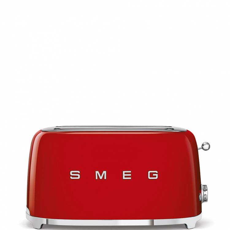 Тостер SMEG  TSF02RDEU красный в стиле 50-х г.г./ 4 ломтика, корпус из нержавеющей стали, 6 уровней поджаривания