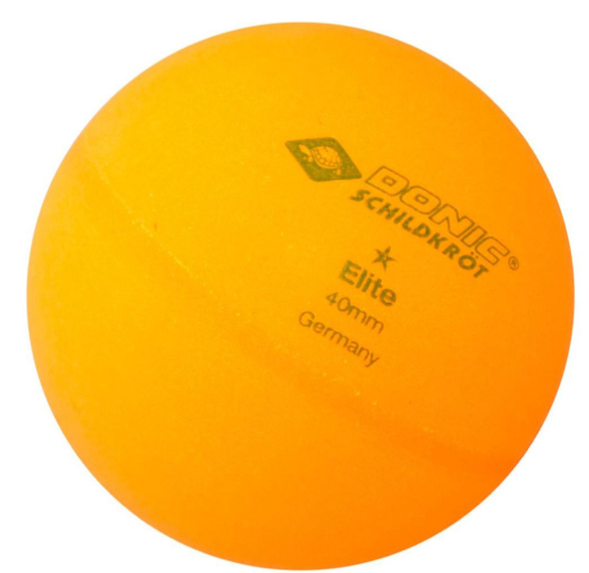 Мячики для н/тенниса DONIC 6 шт/ ELITE 1/ для любителей/ для начинающих игроков, оранжевый