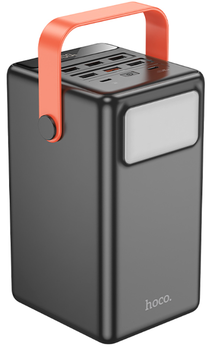 Hoco J142 (Black) Внешний аккумулятор 100000mAh | 6 USB | 2 Type-C | Выход 2.0A | Одновременная зарядка 8 устройств | Цифровой дисплей | Защита от перегрева и короткого замыкания 