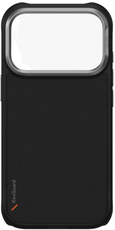 Uniq Чехол для iPhone 17 Pro | Кевлар | Поддержка MagSafe | Противоударный | KEVA Kevlar, Carbon Black