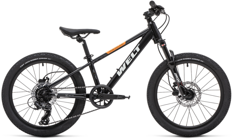 Welt Детский велосипед Brave 1.0 HD (2026) | На рост: 130-145 см | Возраст: 7-9 лет | Диаметр колеса: 20" | Рама: Алюминий, Alloy 6061 | Вилка: 2ROXX: 440, Alloy, 60mm travel, Preload, Tapered Crown, MLO, Soft spring | Fast Black