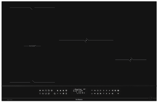 De Dietrich Варочная индукционная панель DPI4831BT | ВхШхГ: 6×80×51,5 см | Стеклокерамика | Объединяемая зона для большой посуды | Сенсорное управление | Страна-производитель: Франция