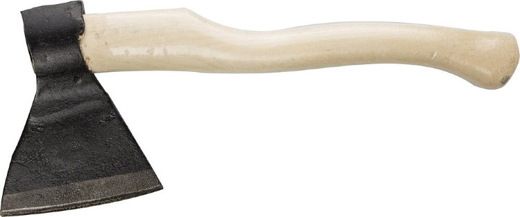 Топор кованый ИЖ 2.0кг 2072-20 с округлым лезвием и деревянной рукояткой
