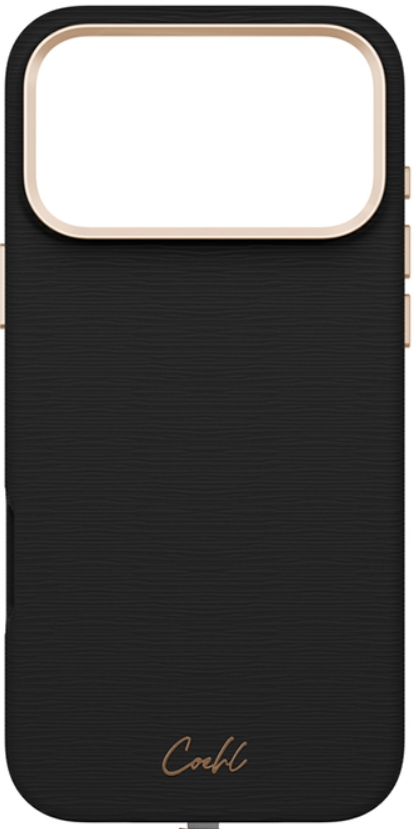 Uniq Чехол для iPhone 17 Pro Max | Поддержка MagSafe | Нейлоновый шнурок 50 см | COEHL Strap series Mirelle, Ebony