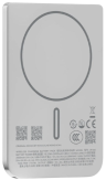 Momax 1-Power S.Pass Air Внешний аккумулятор 5000mAh | Qi15W/PD20W | Совместим с MagSafe | silver