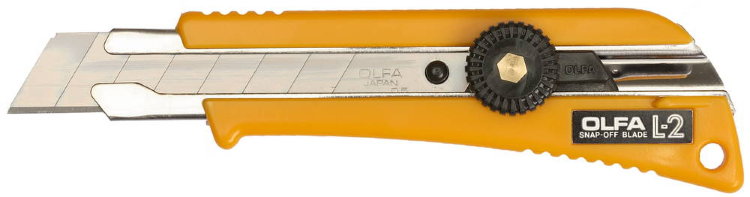 Olfa Нож 18мм с выдвижным лезвием эргономичный с резиновыми накладками