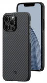 Рitakа Чехол MagEZ Case 3 для iPhone 14 Pro, 600D Black/Grey (Twill), MagSafe Compatible
