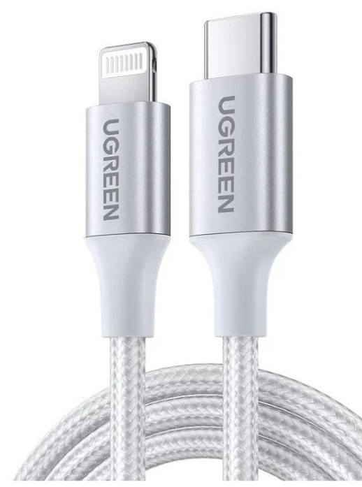Ugreen US304: Кабель USB-C Lightning для быстрой зарядки iPhone/iPad, 1 метр