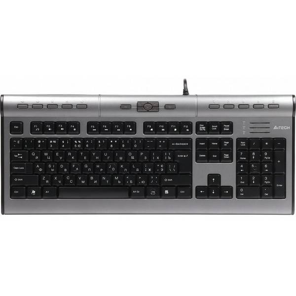 Клавиатура A4Tech KLS-7MUU серебристый/черный Global