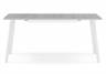 Woodville стол раскладной Колон Лофт , бетон / белый матовый , 120см+40см*75см*75см