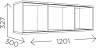 Woodville Шкаф навесной Мариус дуб баррик / белый матовый | Ширина - 120,1; Глубина - 30; Высота - 32,7 см