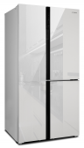 Hyundai трехкамерный холодильник Side by Side CS6073FV | объем: 637 л | No Frost | тип компрессора: инверторный | размеры ДхВхШ: 91.1x183x72.6см | цвет: белое стекло 
