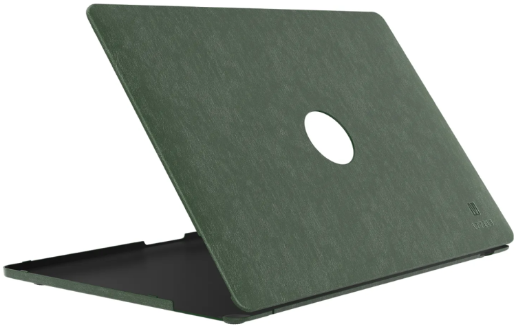 Levelo Чехол для Macbook Pro Cover 15" (M2, M3, M4 | 2023–2025), Gevena Leather, Dark Green